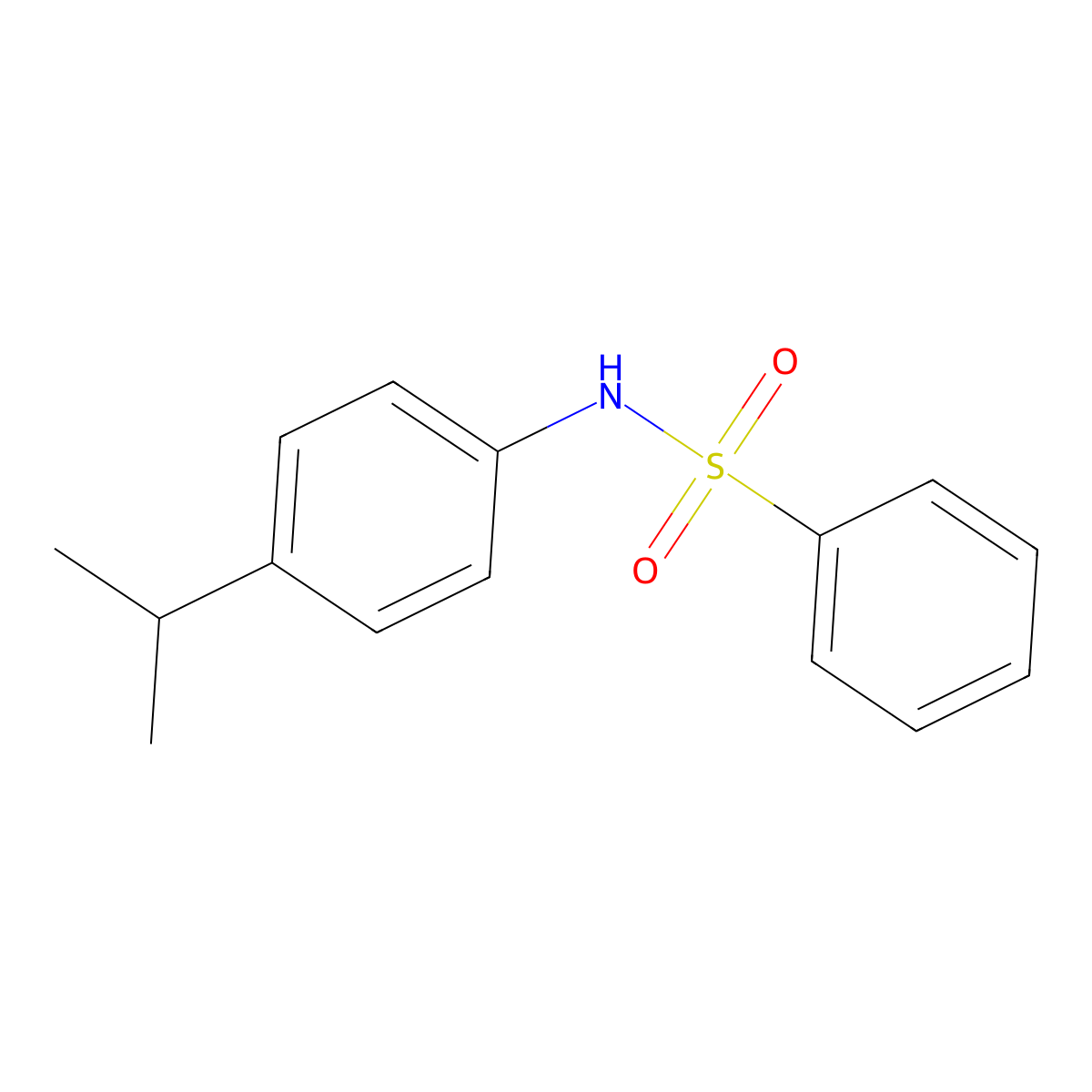 N-[4-(propan-2-yl)phenyl]benzenesulfonamide molecular structure, CAS 116752-56-8