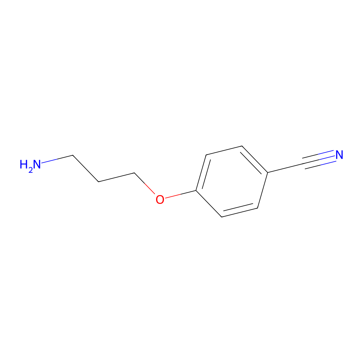 4-(3-Aminopropoxy)benzonitrile molecular structure, CAS 116753-55-0