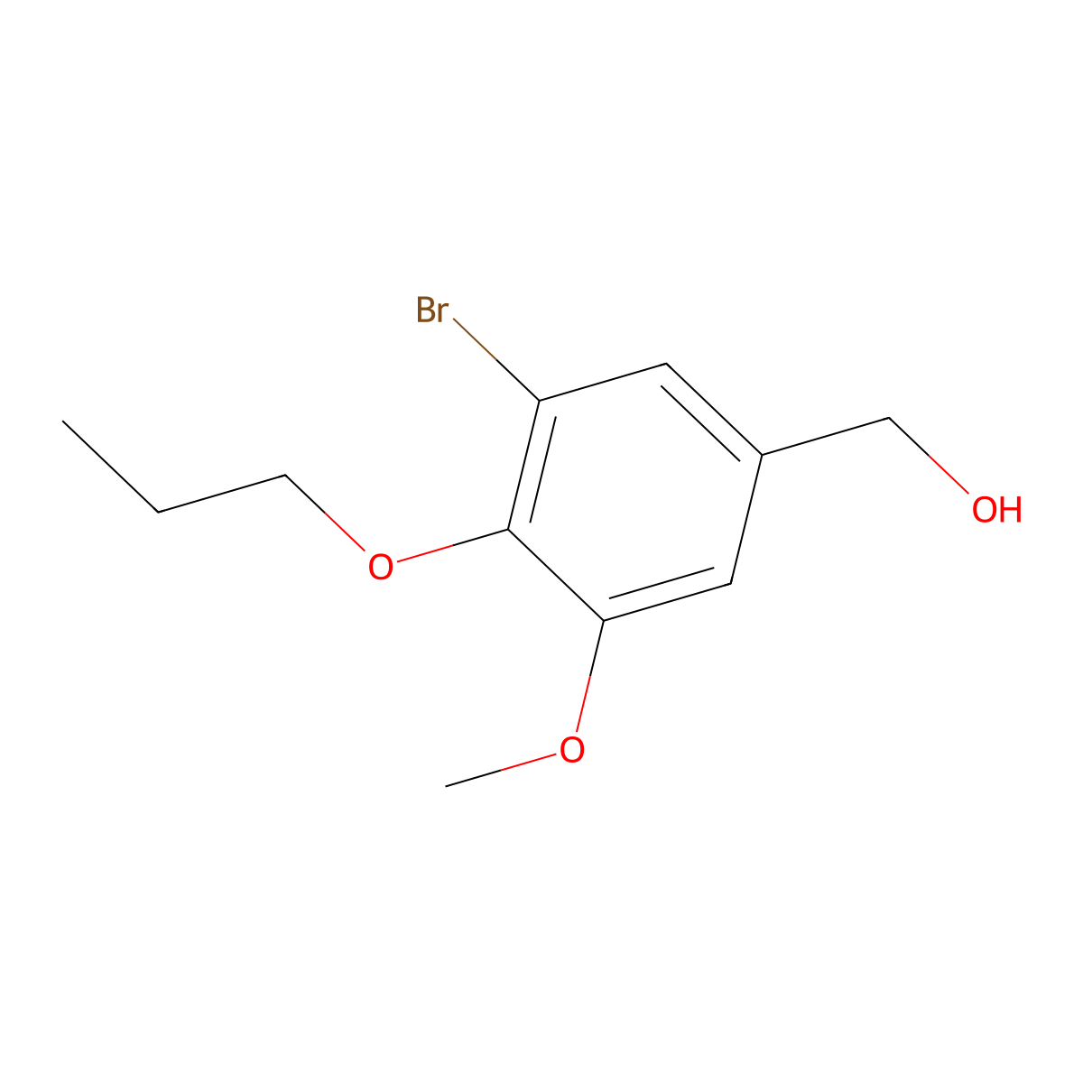 (3-Bromo-5-methoxy-4-propoxyphenyl)methanol molecular structure, CAS 116754-27-9