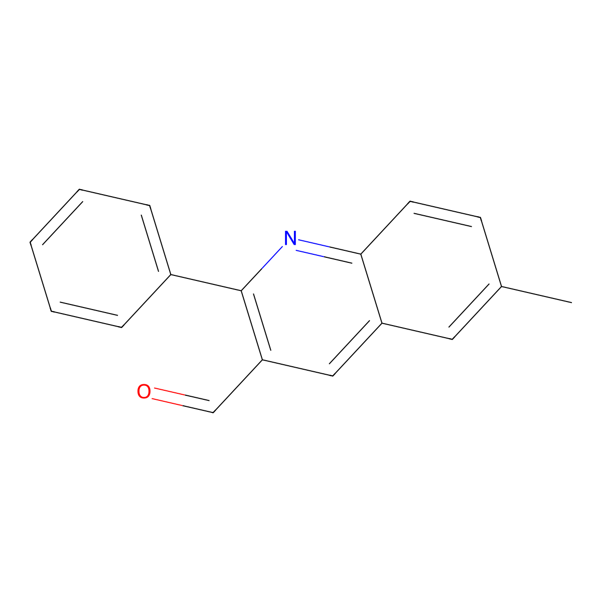 6-Methyl-2-phenylquinolin-3-carbaldehyde molecular structure, CAS 1167542-16-6