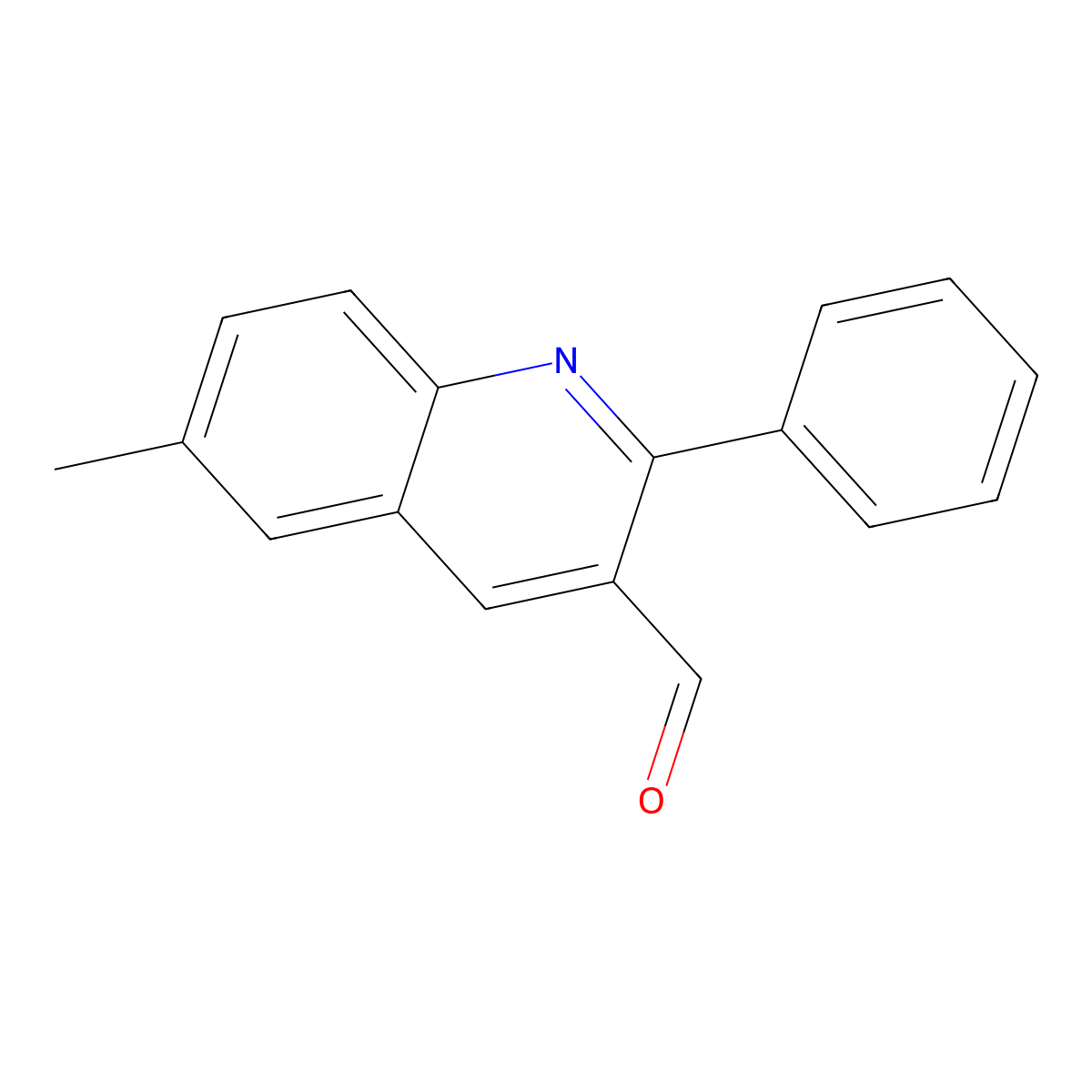 6-Methyl-2-phenylquinolin-3-carbaldehyde molecular structure, CAS 1167542-16-6