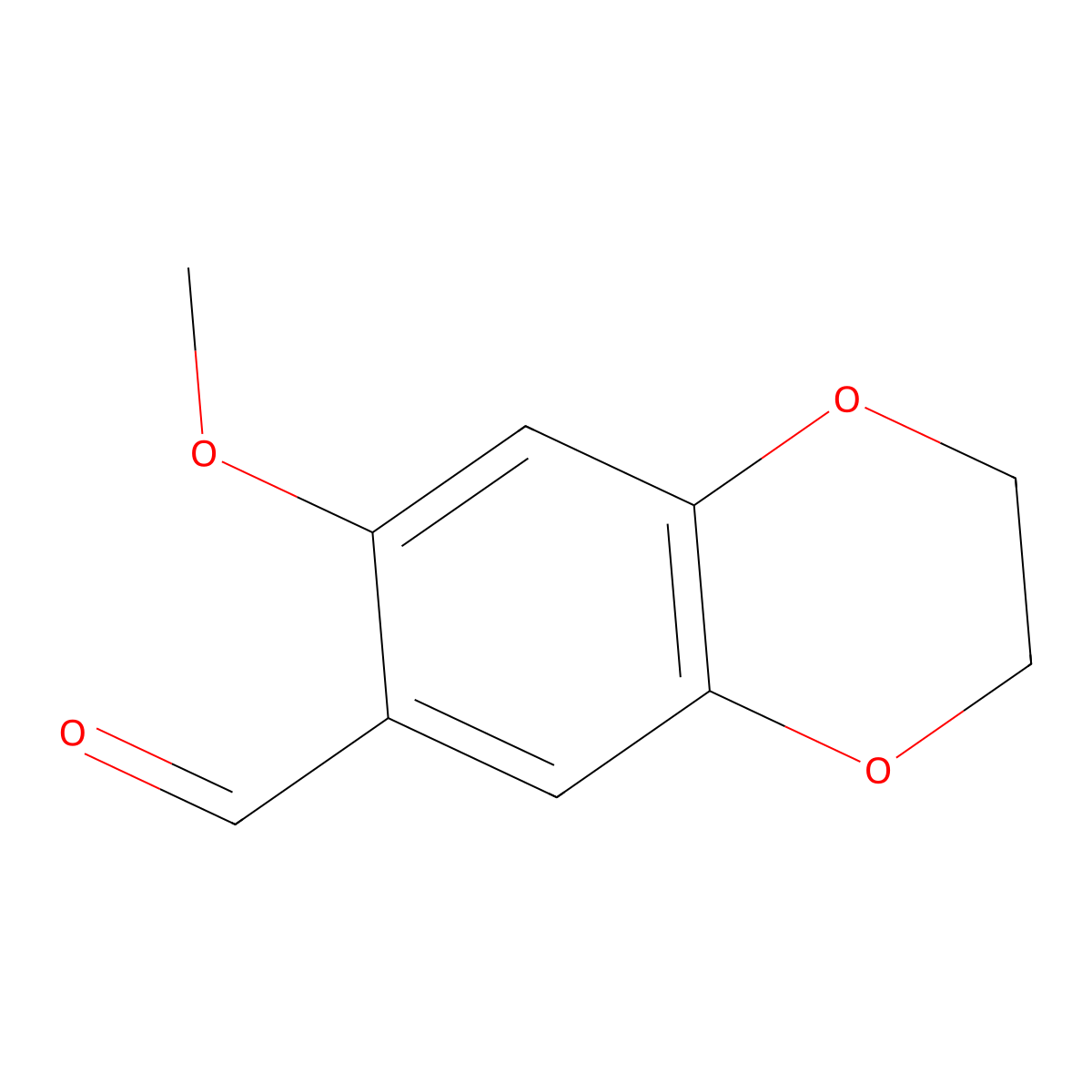7-Methoxy-2,3-dihydro-1,4-benzodioxine-6-carbaldehyde molecular structure, CAS 116757-66-5