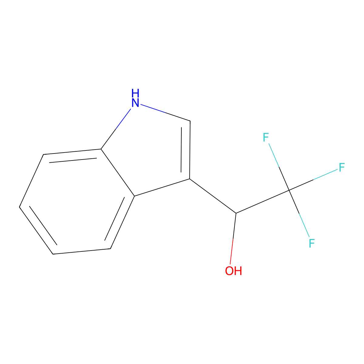 2,2,2-Trifluoro-1-(1H-indol-3-yl)ethanol molecular structure, CAS 116757-85-8