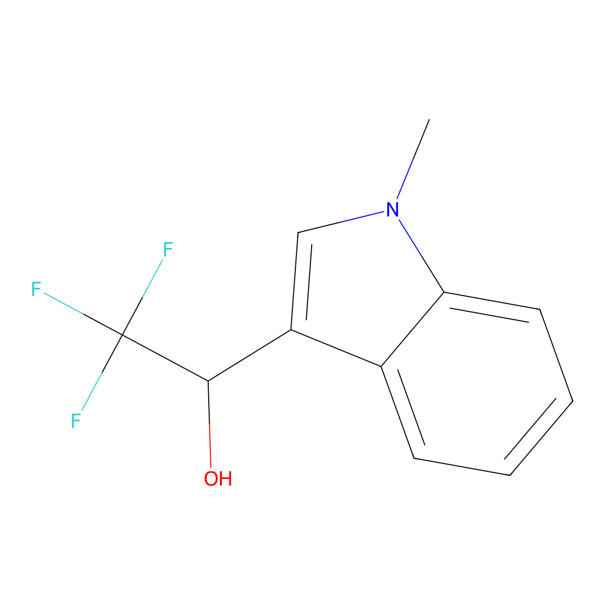 2,2,2-trifluoro-1-(1-methyl-1H-indol-3-yl)ethan-1-ol molecular structure, CAS 116757-91-6