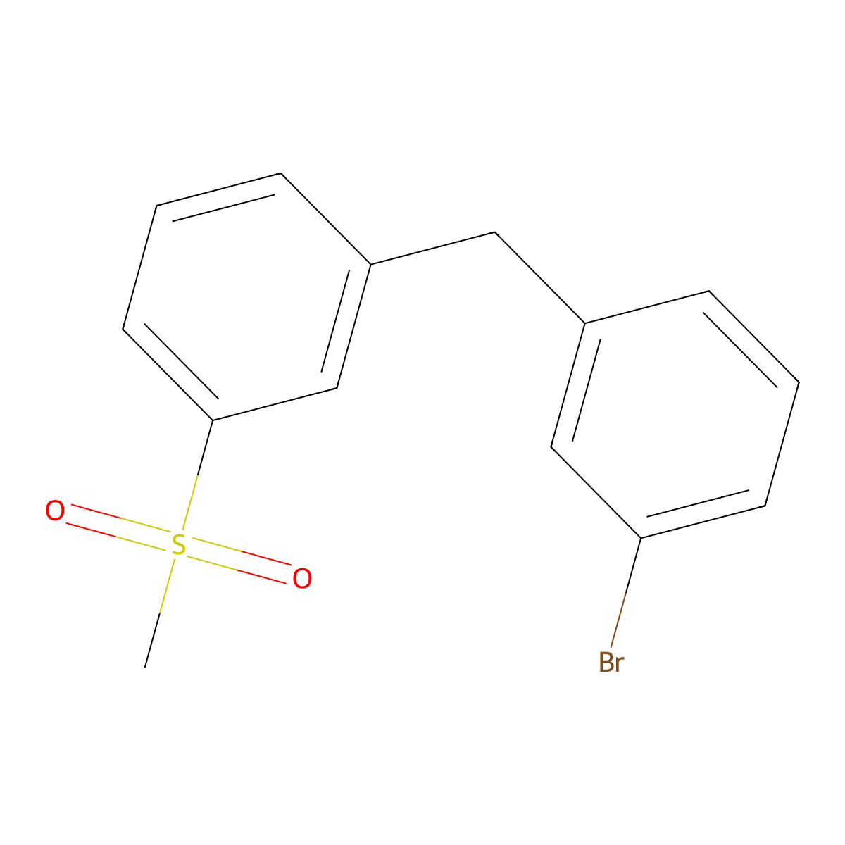 1-Bromo-3-[3-(methylsulfonyl)benzyl]benzene molecular structure, CAS 1167571-85-8