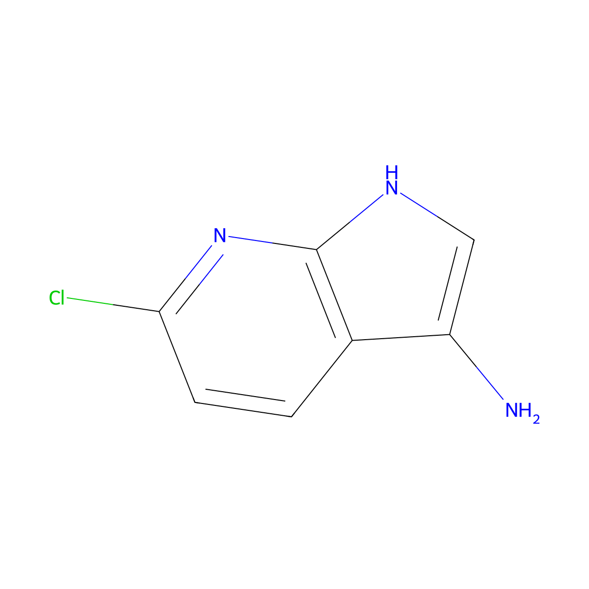 6-chloro-1H-pyrrolo[2,3-b]pyridin-3-amine molecular structure, CAS 1167608-96-9