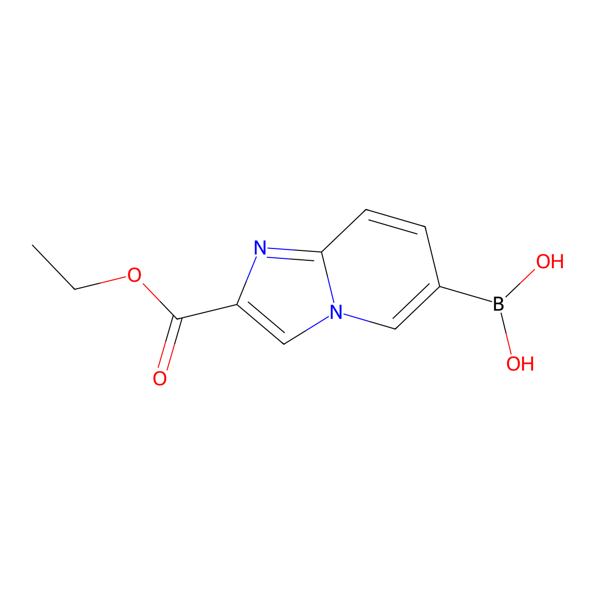 (2-(Ethoxycarbonyl)imidazo[1,2-a]pyridin-6-yl)boronic acid molecular structure, CAS 1167625-98-0