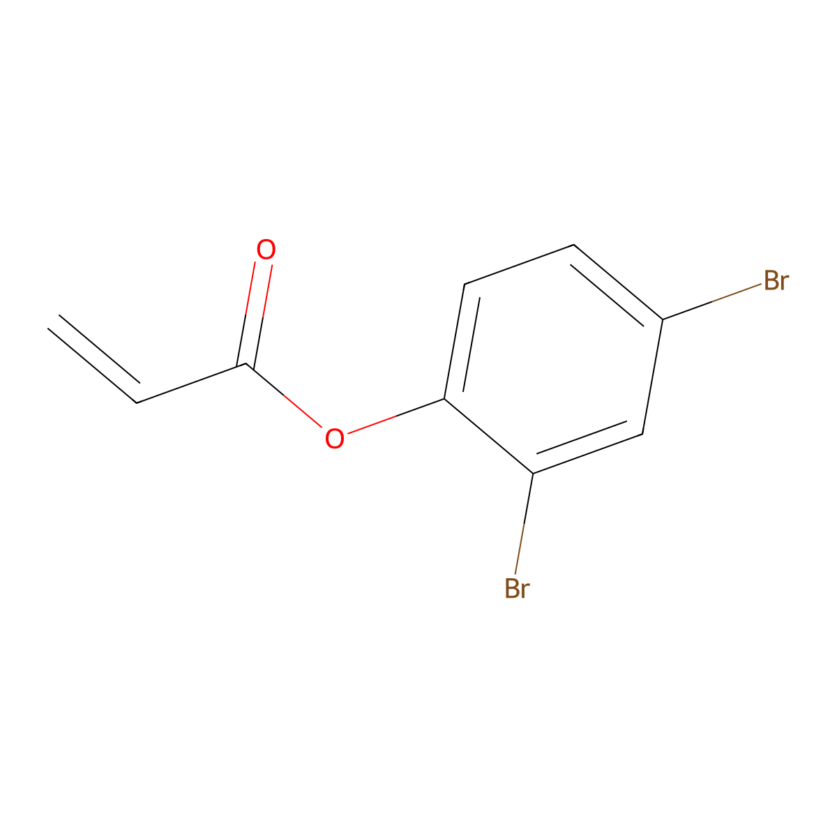 2-Propenoic acid, 2,4-dibromophenyl ester molecular structure, CAS 116763-59-8