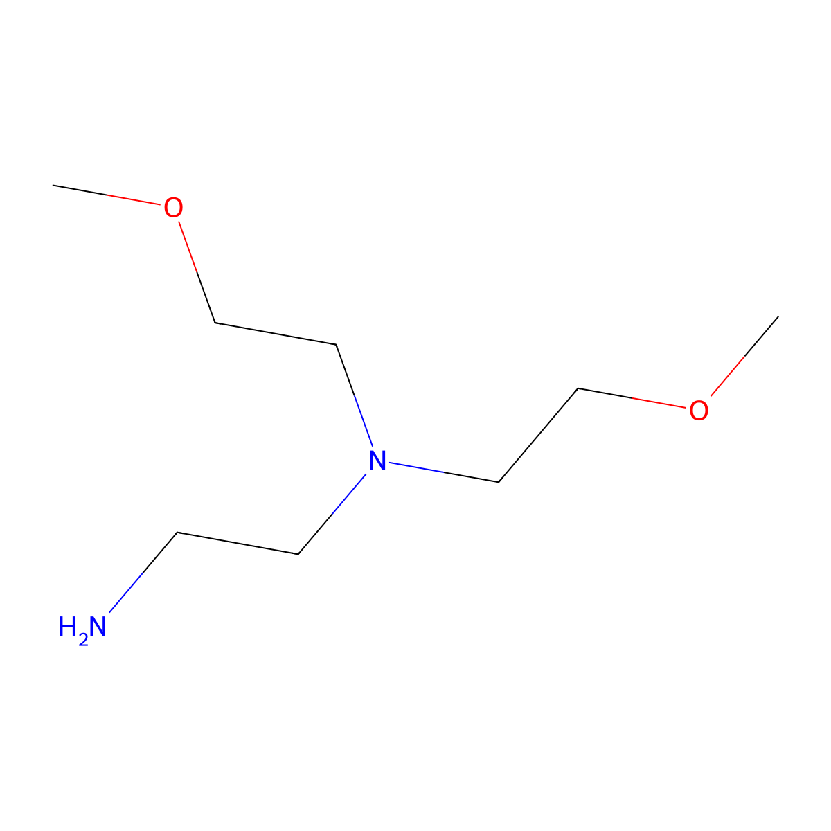 1,2-Ethanediamine, N,N-bis(2-methoxyethyl)- molecular structure, CAS 116763-69-0