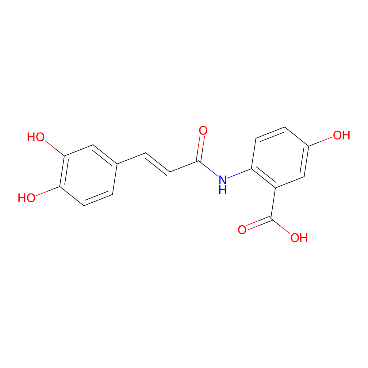 Avenanthramide C molecular structure, CAS 116764-15-9