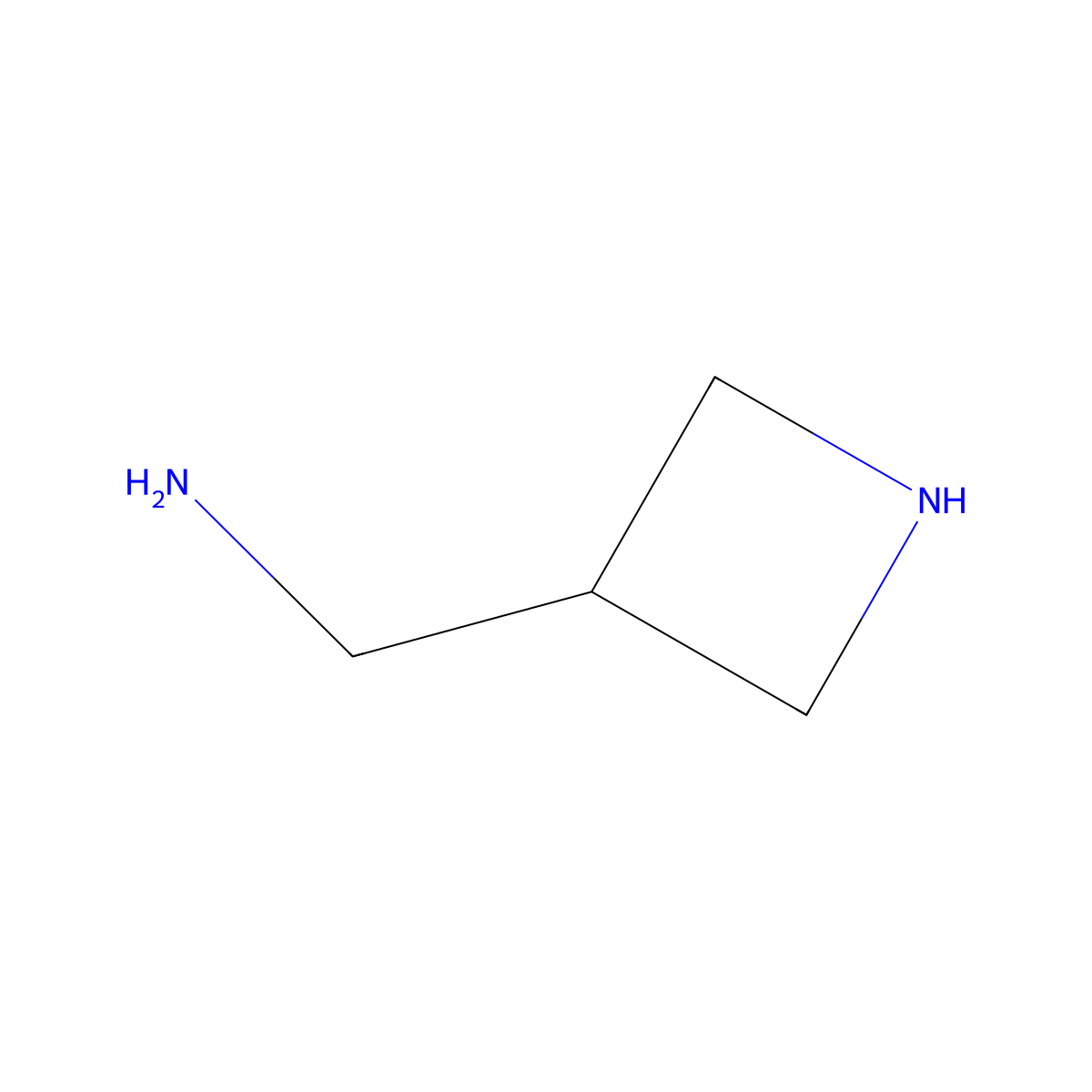 Azetidin-3-ylmethanamine molecular structure, CAS 116770-48-0