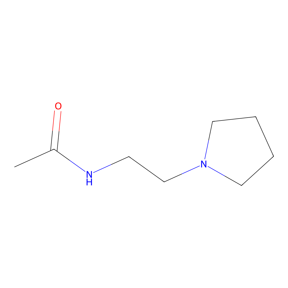 N-[2-(pyrrolidin-1-yl)ethyl]acetamide molecular structure, CAS 116773-81-0