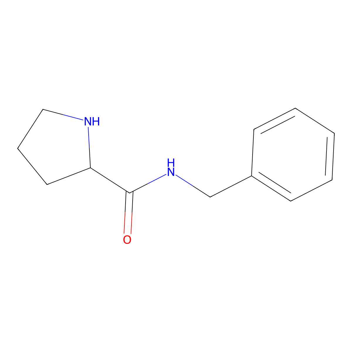 (2S)-N-benzylpyrrolidine-2-carboxamide molecular structure, CAS 116774-46-0