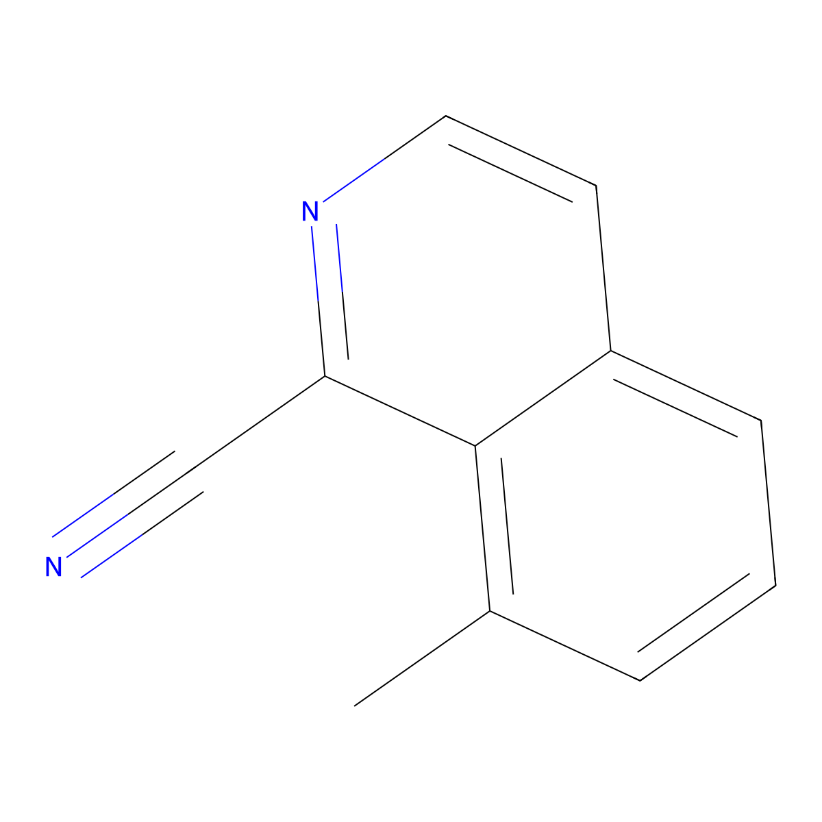 1-Isoquinolinecarbonitrile, 8-methyl- molecular structure, CAS 116775-53-2