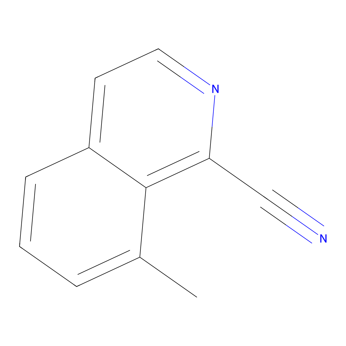 1-Isoquinolinecarbonitrile, 8-methyl- molecular structure, CAS 116775-53-2