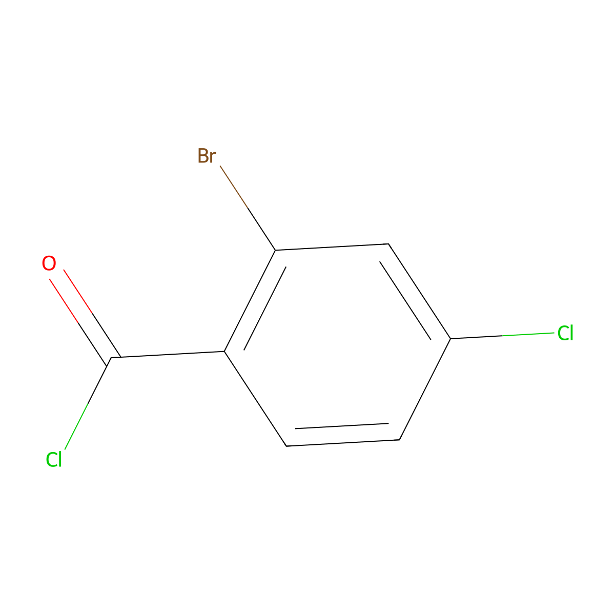 2-Bromo-4-chlorobenzoyl chloride molecular structure, CAS 116779-74-9