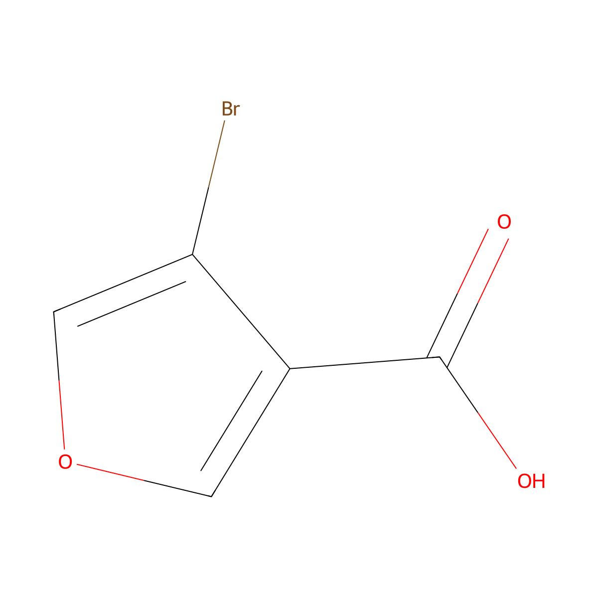 4-Bromofuran-3-carboxylic acid molecular structure, CAS 116779-79-4