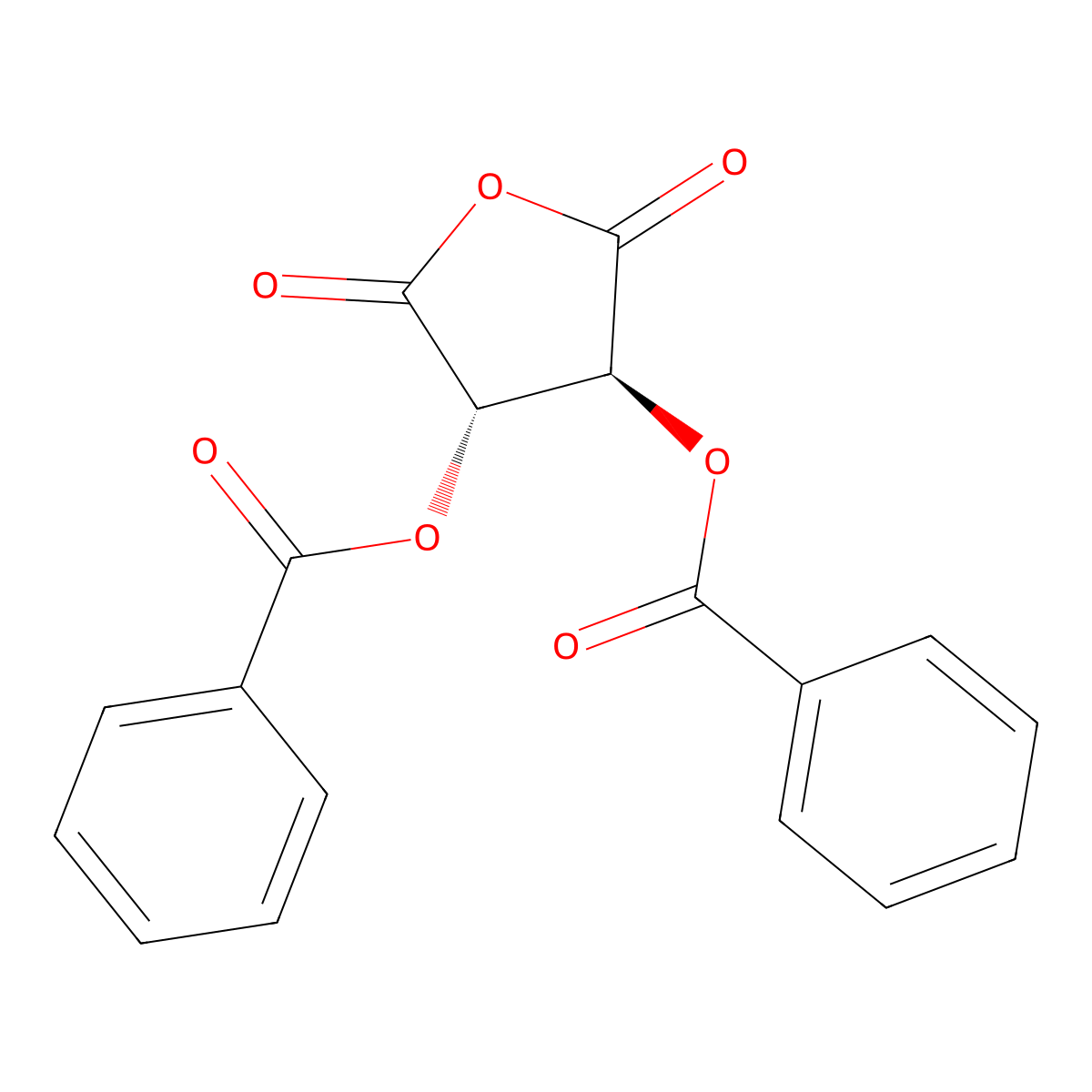 (3S,4S)-3,4-Bis(benzoyloxy)dihydro-2,5-furandione molecular structure, CAS 116780-73-5
