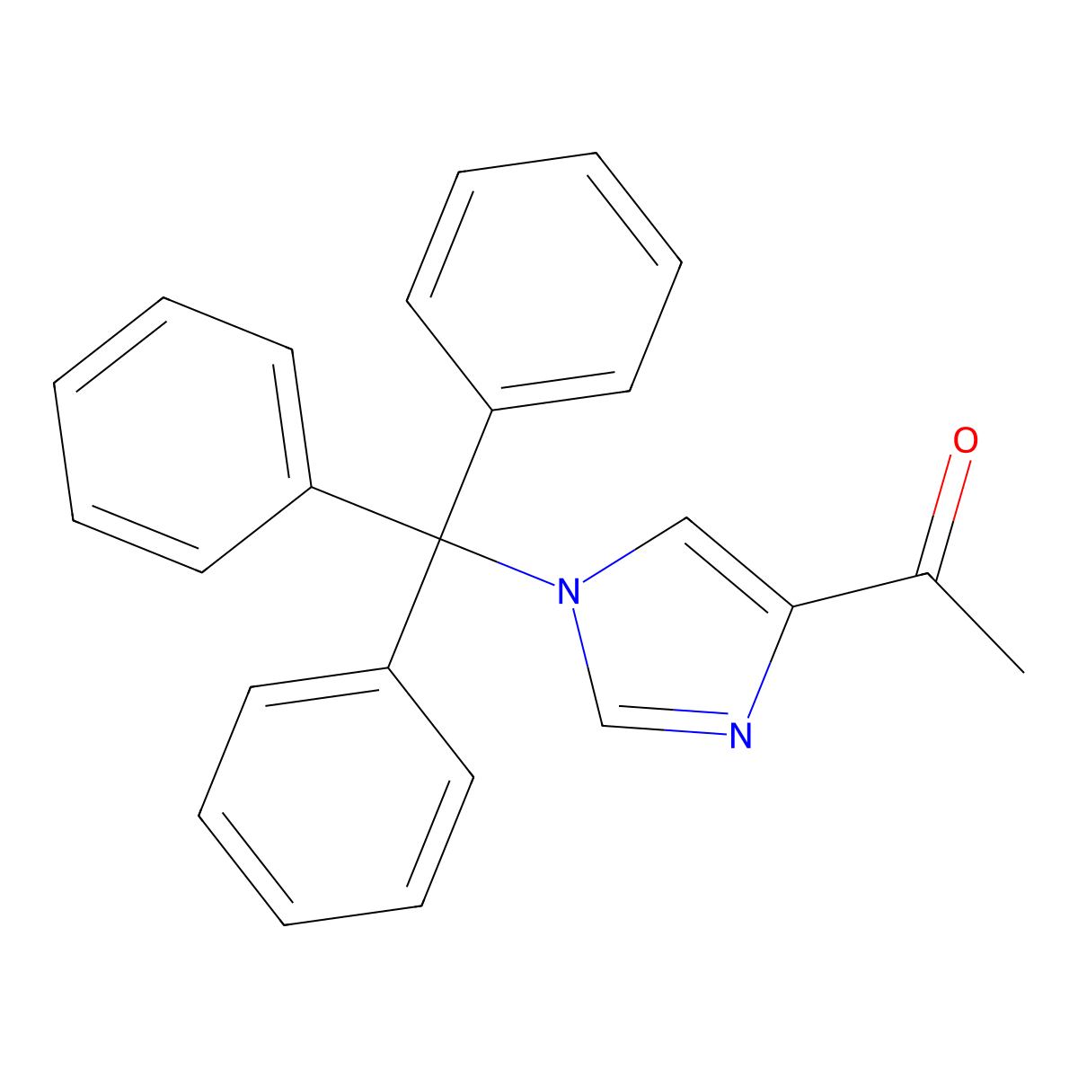 1-(1-trityl-1H-imidazol-4-yl)ethanone molecular structure, CAS 116795-55-2