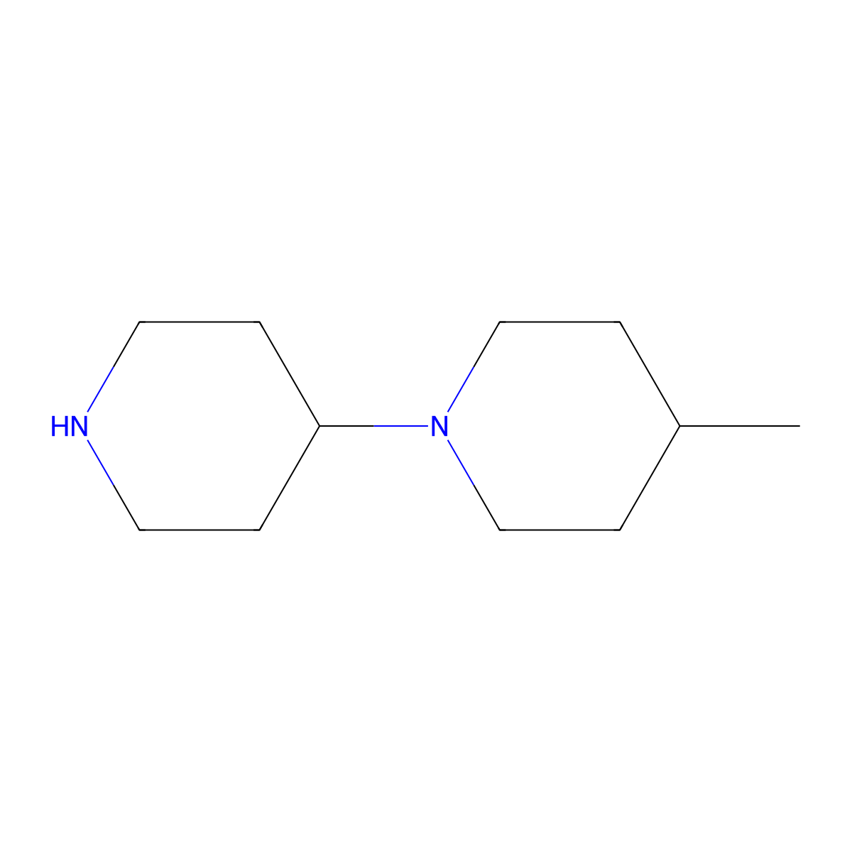 4-Methyl-1,4'-bipiperidine molecular structure, CAS 116797-02-5