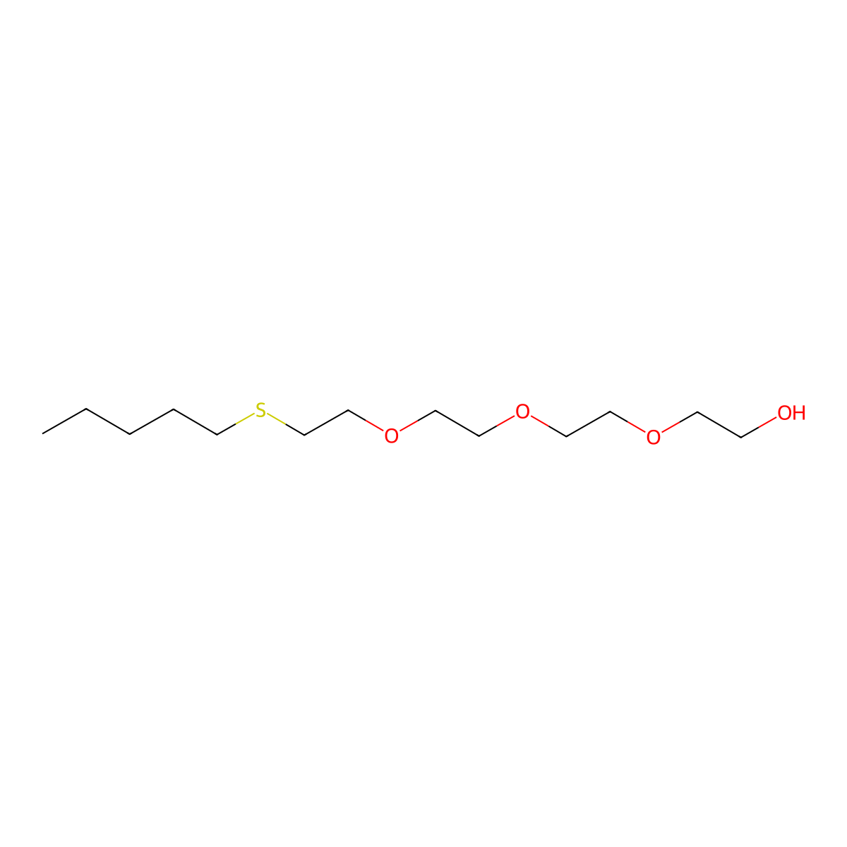 2-{2-[2-(2-Pentylthioethoxy)ethoxy]ethoxy}ethan-1-ol molecular structure, CAS 116798-43-7