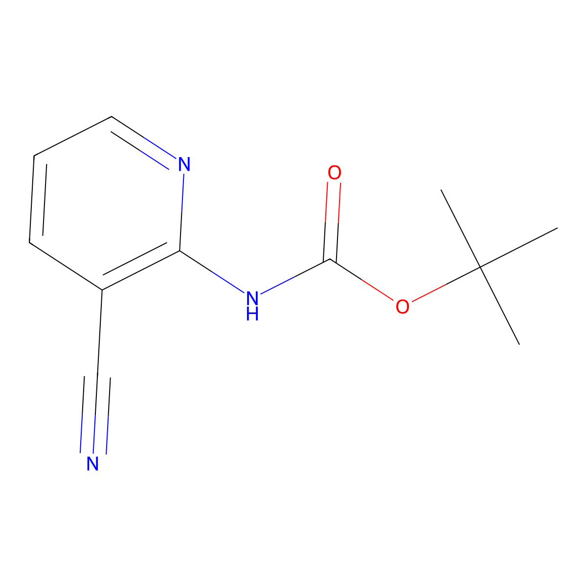 tert-Butyl (3-cyanopyridin-2-yl)carbamate molecular structure, CAS 116799-19-0