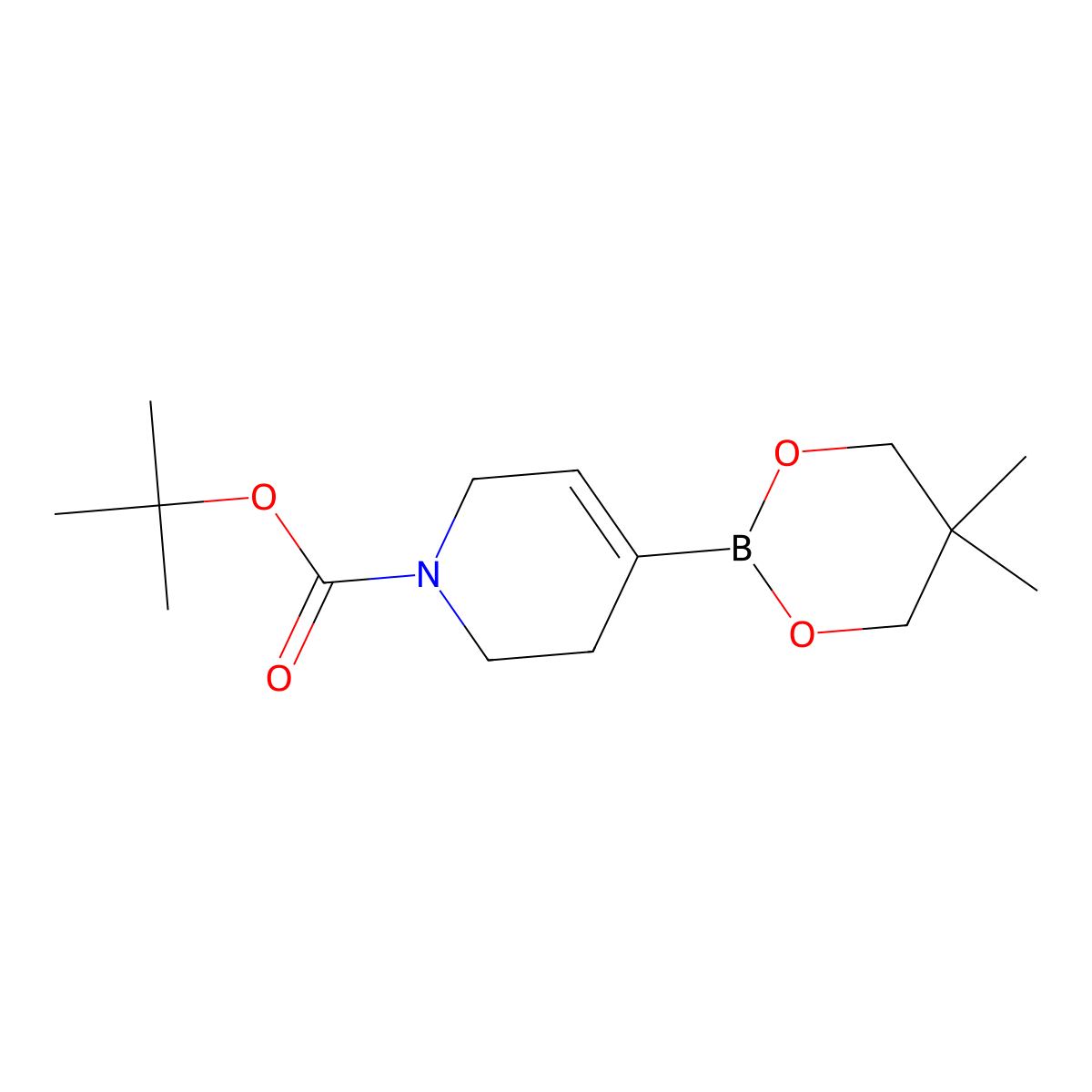 Tert-butyl 4-(5,5-dimethyl-1,3,2-dioxaborinan-2-yl)-5,6-dihydropyridine-1(2h)-carboxylate molecular structure, CAS 1167991-21-0