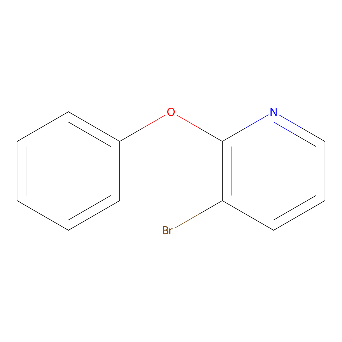 3-Bromo-2-phenoxypyridine molecular structure, CAS 1167991-22-1