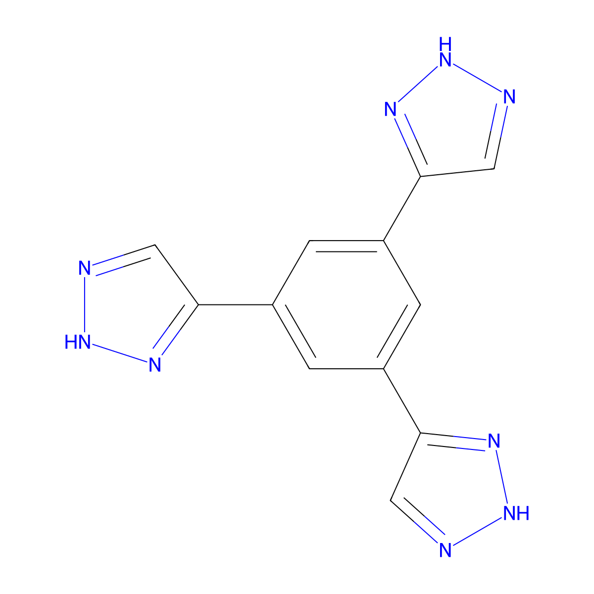 1,3,5-tri(1H-1,2,3-triazol-5-yl)benzene molecular structure, CAS 1167993-47-6
