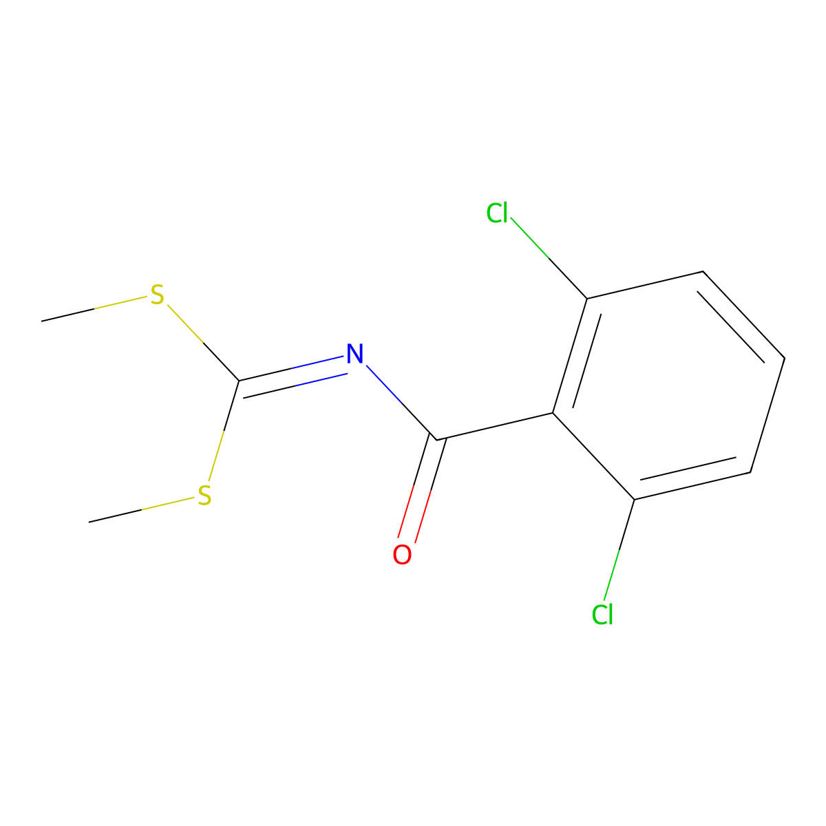 N-[bis(methylsulfanyl)methylidene]-2,6-dichlorobenzamide molecular structure, CAS 116800-83-0
