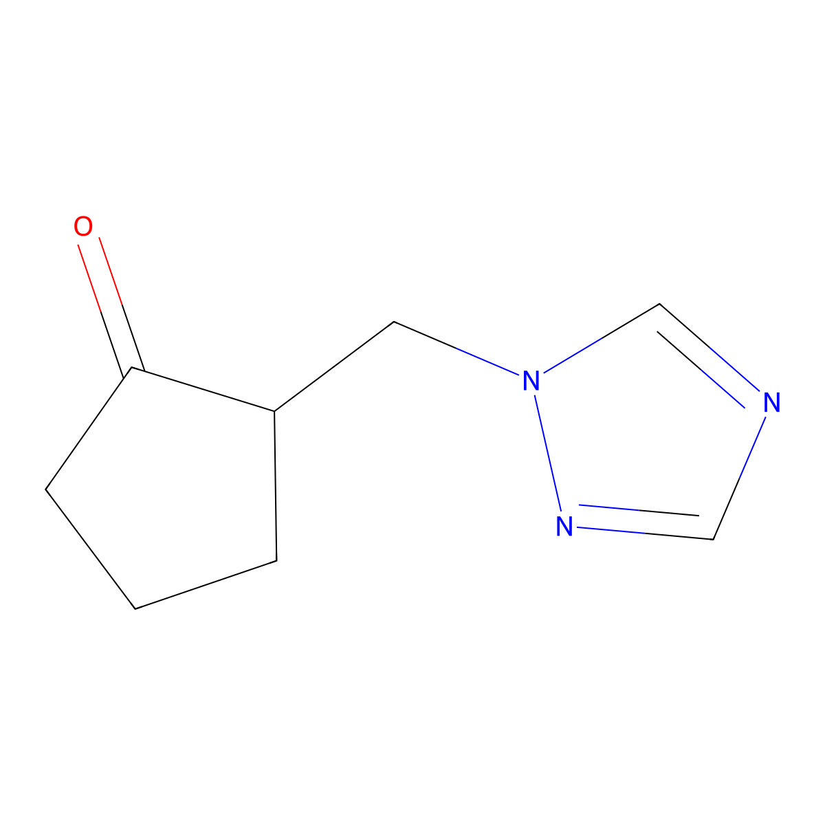 2-(1H-1,2,4-triazol-1-ylmethyl)cyclopentanone molecular structure, CAS 116802-66-5