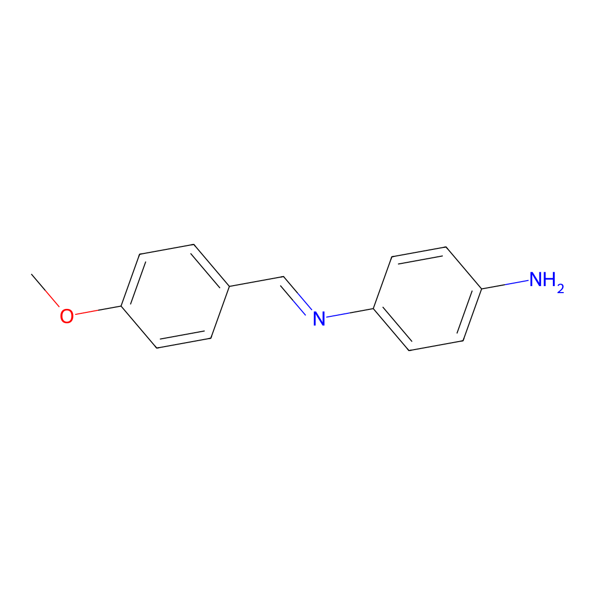 4-{(E)-[(4-Methoxyphenyl)methylidene]amino}aniline molecular structure, CAS 116807-88-6