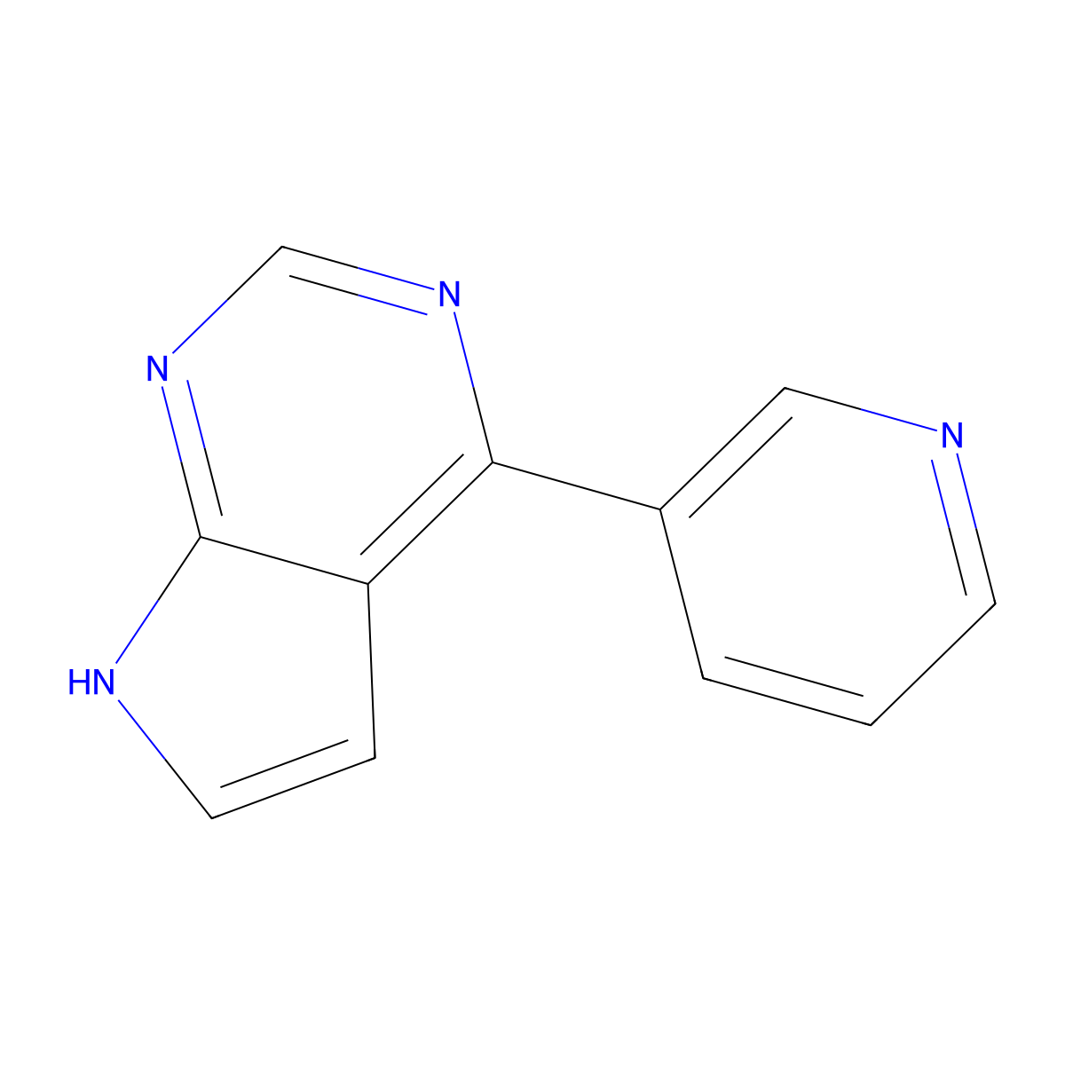 4-pyridin-3-yl-7H-pyrrolo[2,3-d]pyrimidine molecular structure, CAS 1168106-55-5