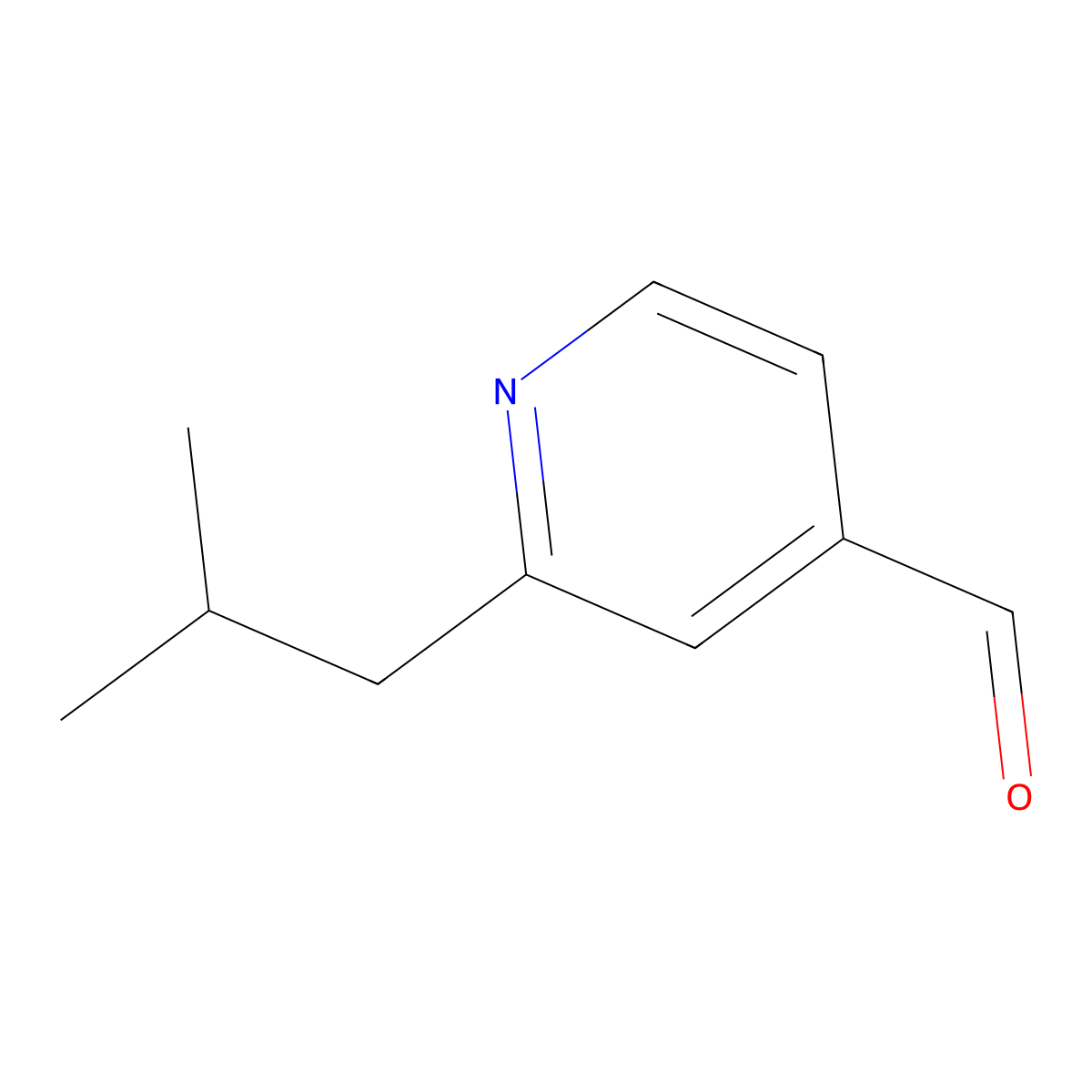 2-(2-Methylpropyl)pyridine-4-carbaldehyde molecular structure, CAS 1168134-16-4