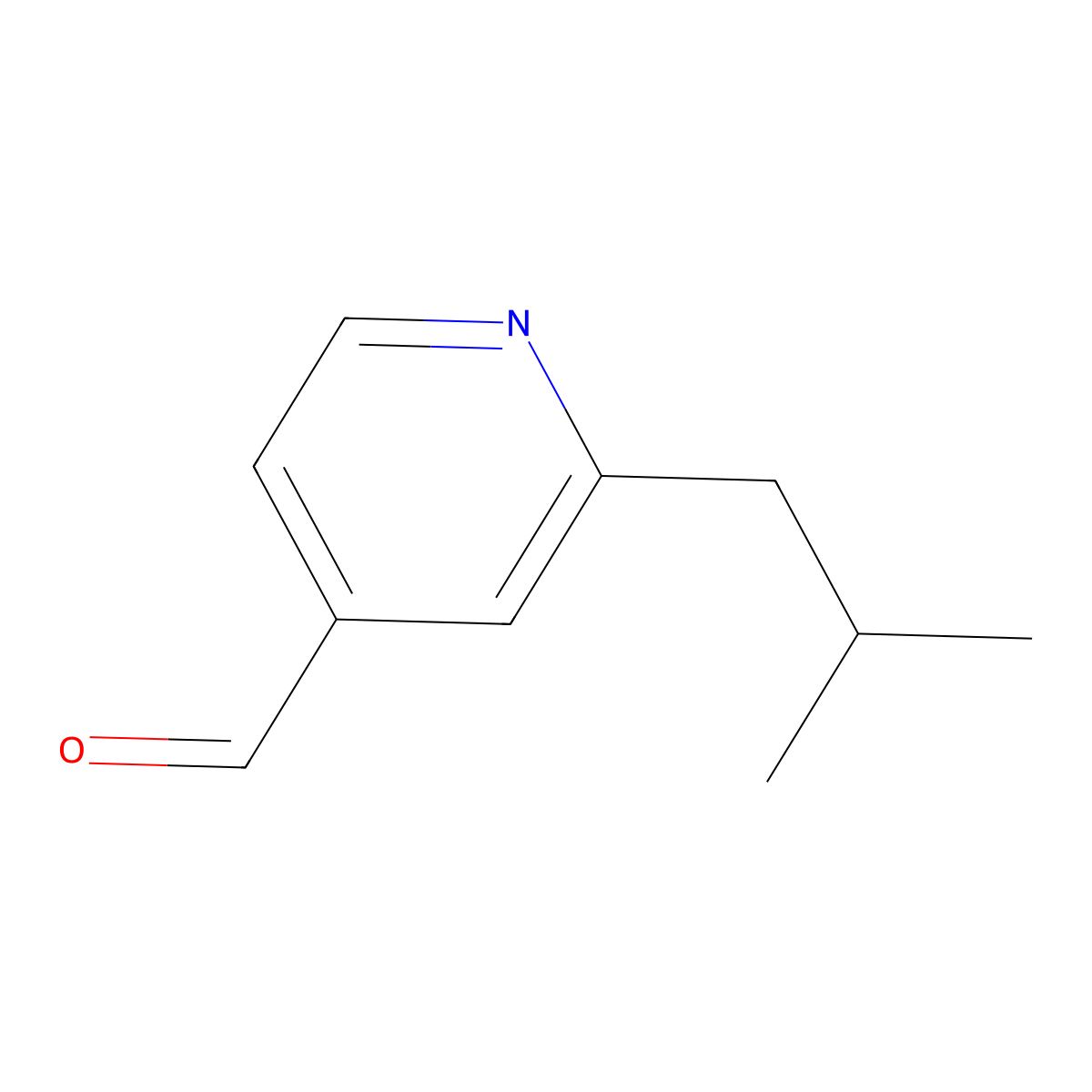 2-(2-Methylpropyl)pyridine-4-carbaldehyde molecular structure, CAS 1168134-16-4