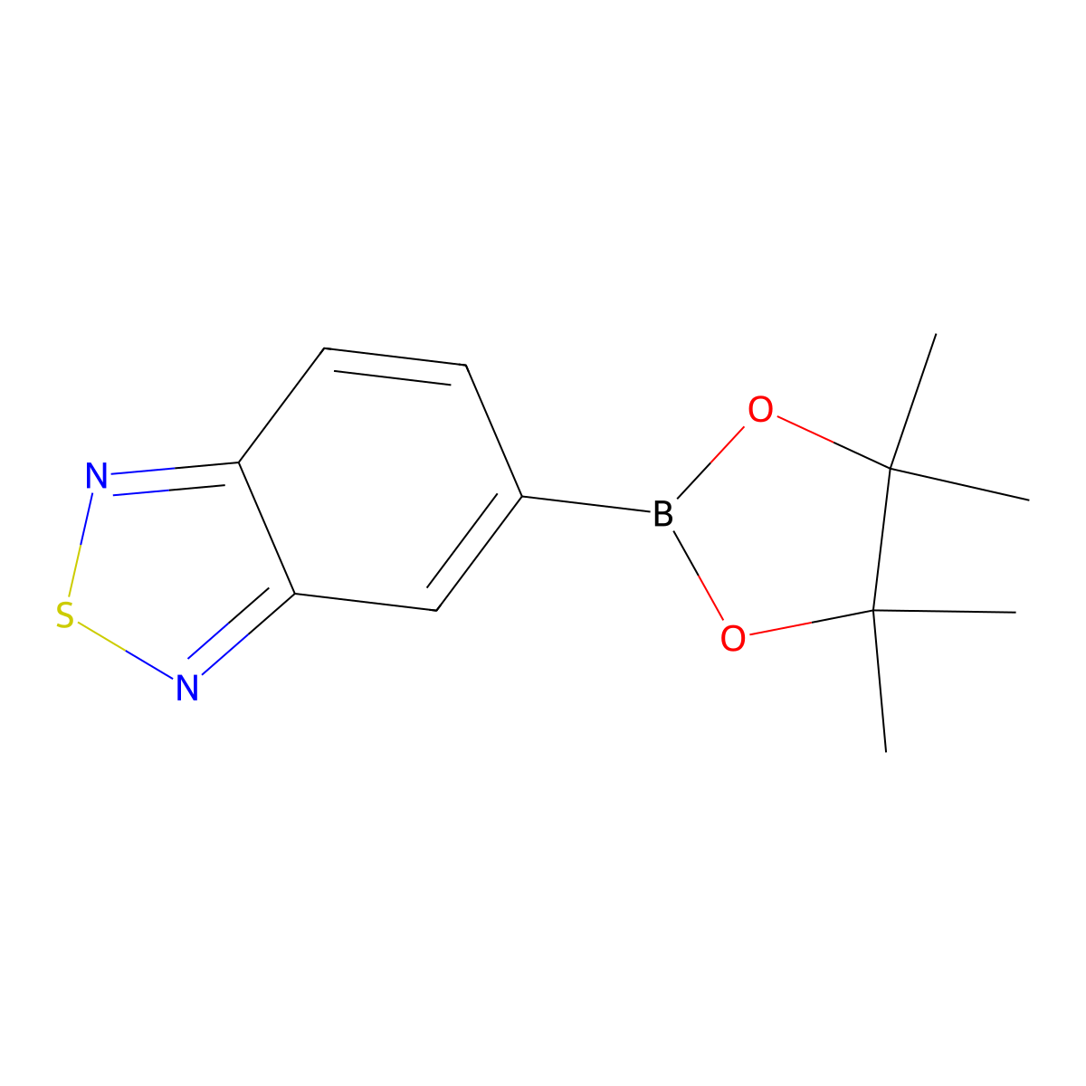 5-(4,4,5,5-Tetramethyl-1,3,2-dioxaborolan-2-yl)-2,1,3-benzothiadiazole molecular structure, CAS 1168135-03-2