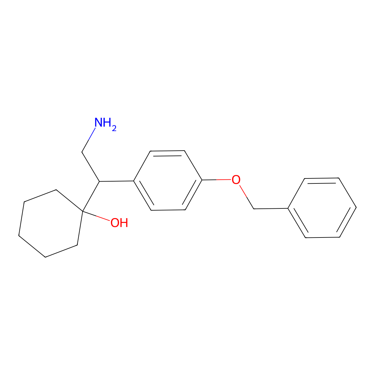 1-(2-Amino-1-(4-(benzyloxy)phenyl)ethyl)cyclohexanol molecular structure, CAS 1168135-16-7