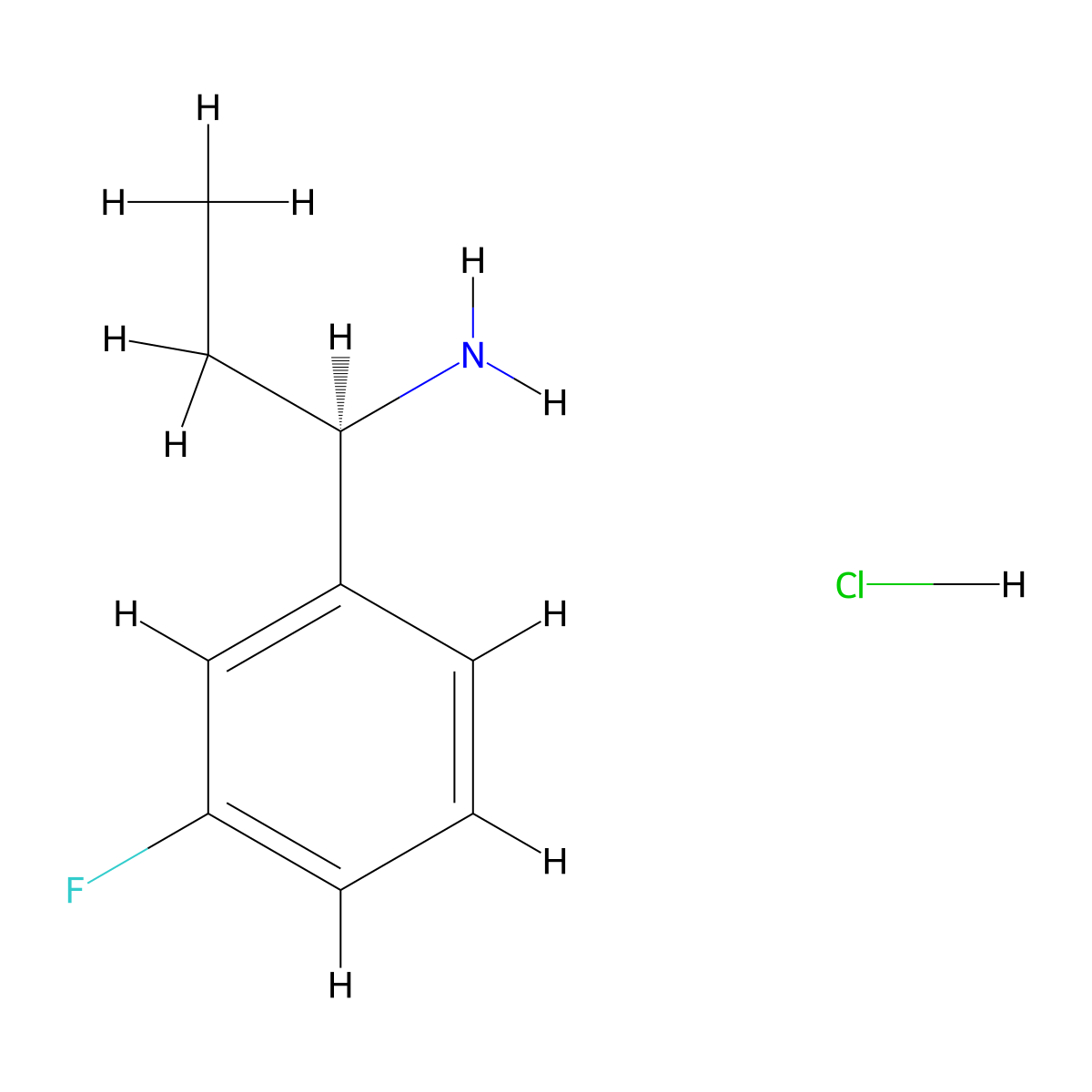 (R)-1-(3-Fluorophenyl)propan-1-amine hydrochloride molecular structure, CAS 1168139-41-0