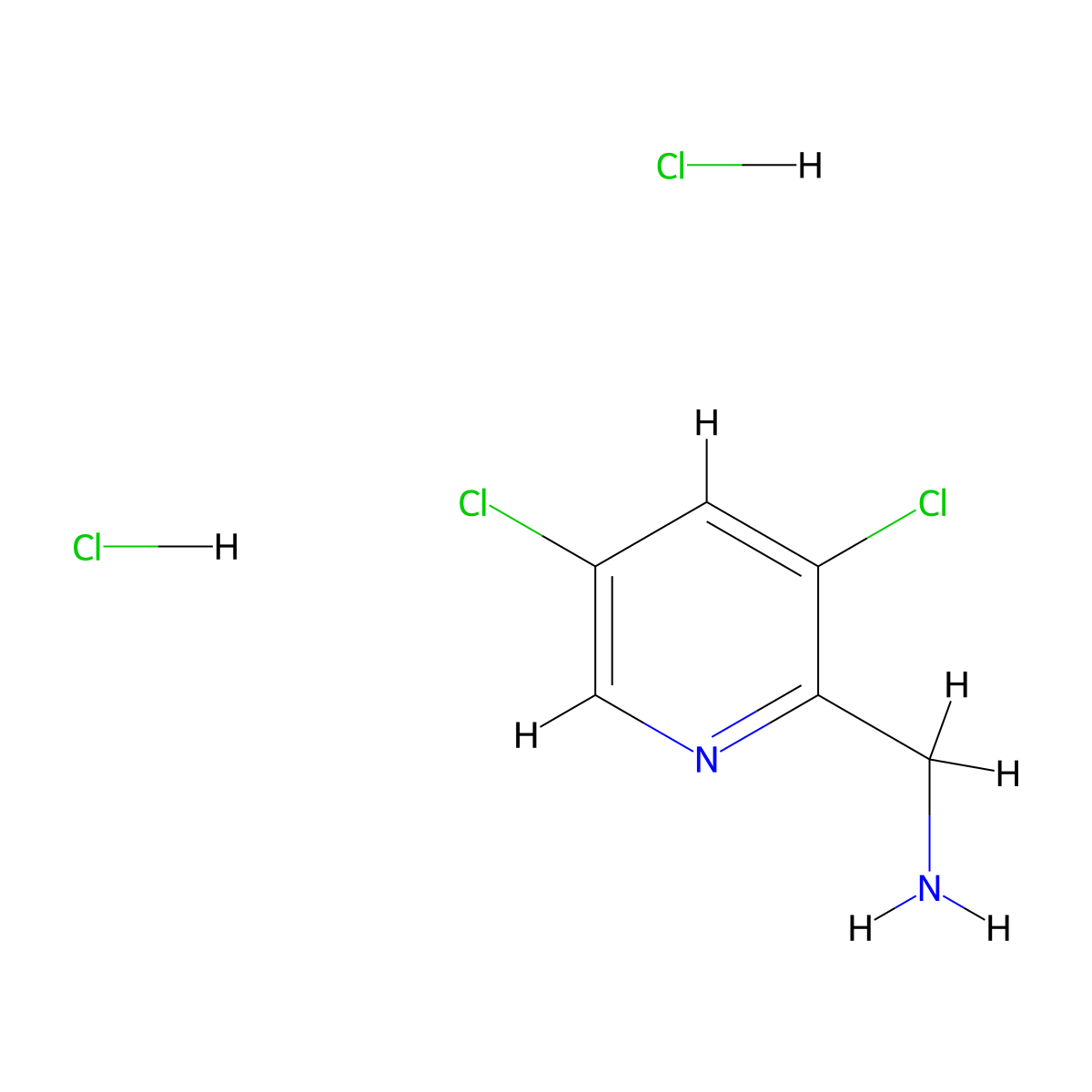 (3,5-Dichloropyridin-2-yl)methanamine dihydrochloride molecular structure, CAS 1168139-51-2