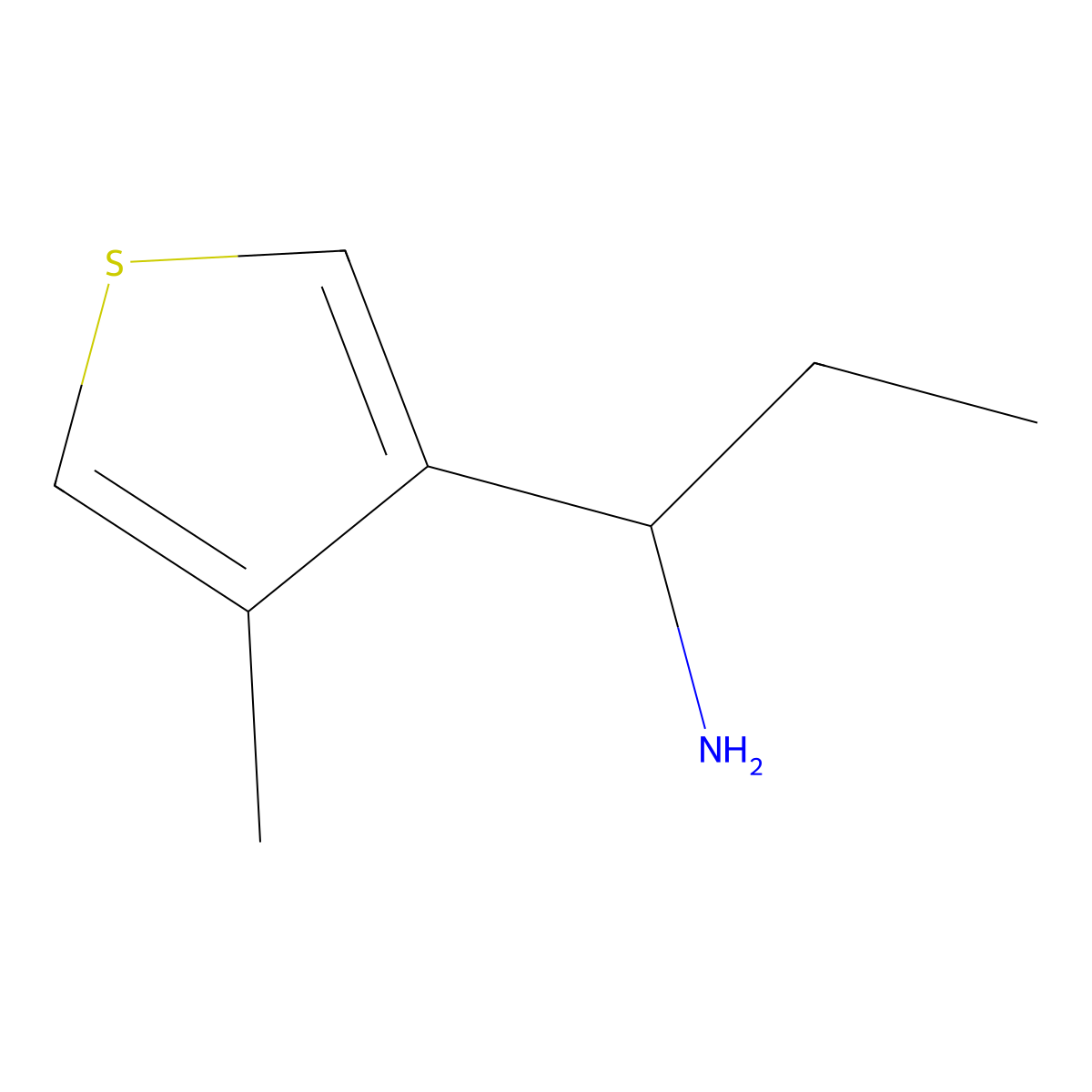 1-(4-Methylthiophen-3-yl)propan-1-amine molecular structure, CAS 1168139-61-4