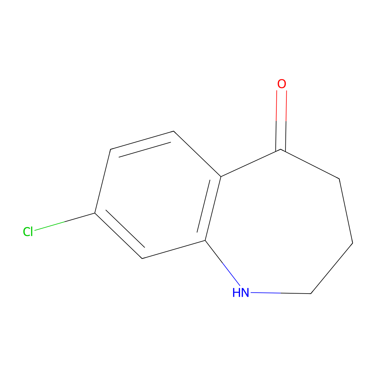 8-Chloro-3,4-dihydro-1H-benzo[b]azepin-5(2H)-one molecular structure, CAS 116815-03-3