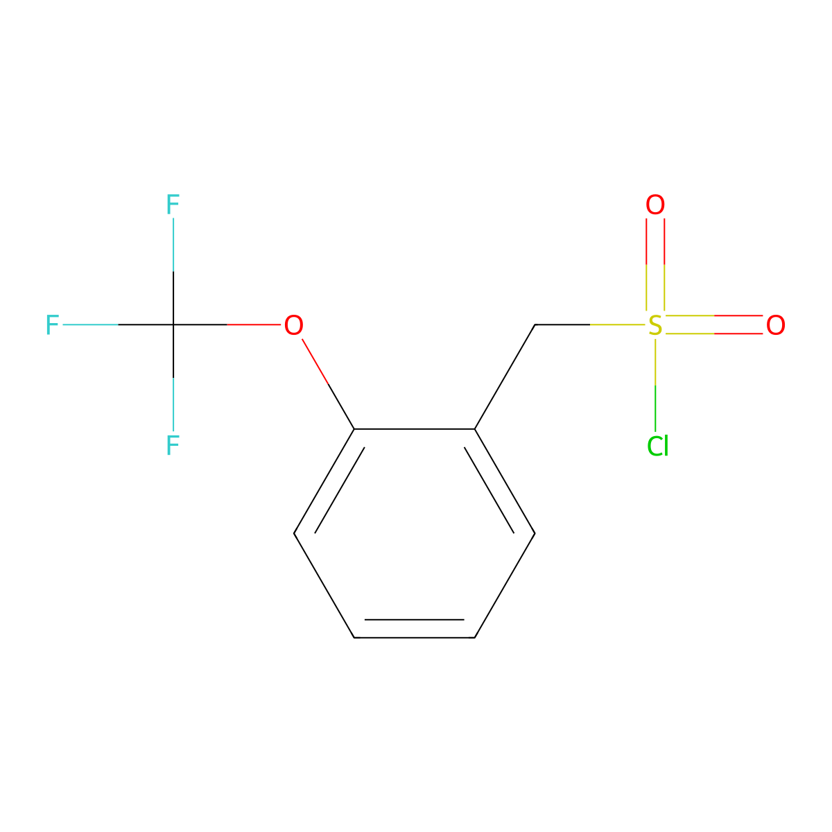 (2-(Trifluoromethoxy)phenyl)methanesulfonyl chloride molecular structure, CAS 116827-38-4