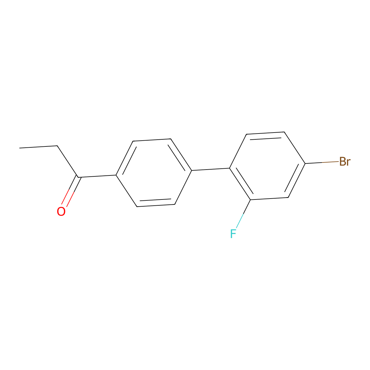 1-(4'-Bromo-2'-fluorobiphenyl-4-yl)propan-1-one molecular structure, CAS 116831-22-2