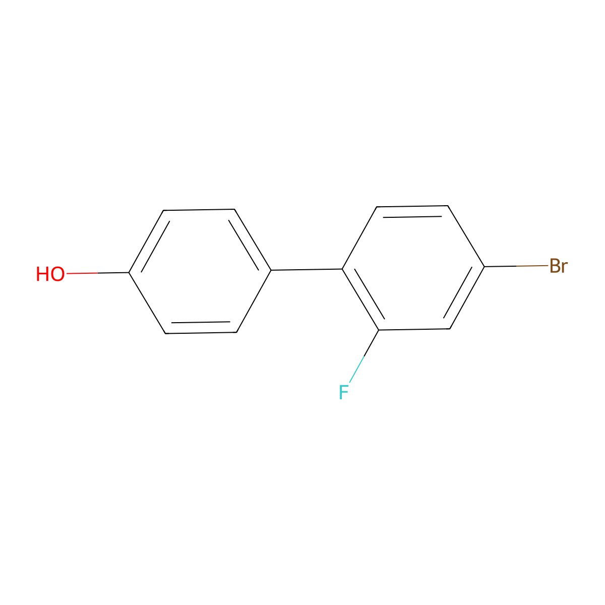 4'-Bromo-2'-fluoro-[1,1'-biphenyl]-4-ol molecular structure, CAS 116831-27-7