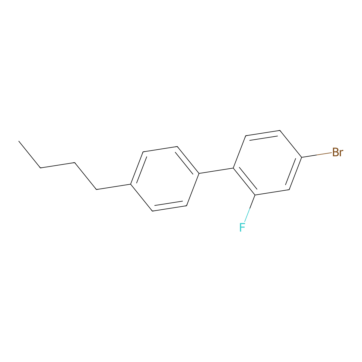 4-Bromo-1-(4-butylphenyl)-2-fluorobenzene molecular structure, CAS 116831-34-6