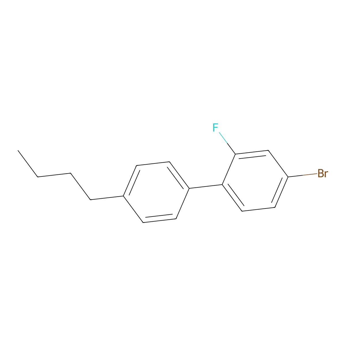 4-Bromo-1-(4-butylphenyl)-2-fluorobenzene molecular structure, CAS 116831-34-6