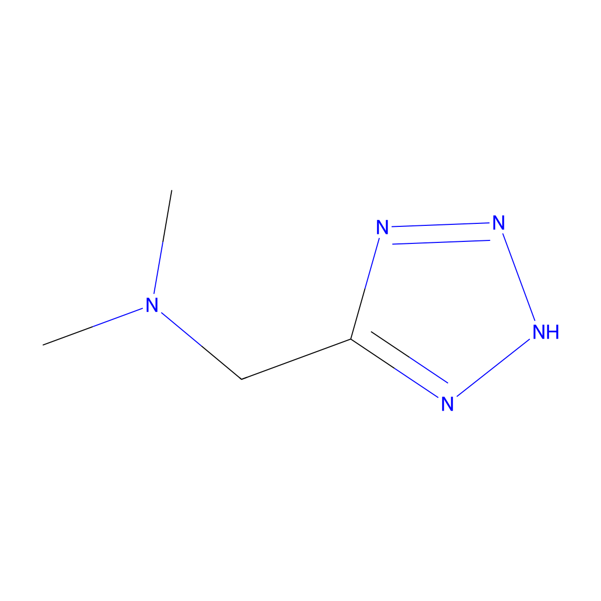 N,N-dimethyl-1-(1H-tetrazol-5-yl)methanamine molecular structure, CAS 116833-33-1