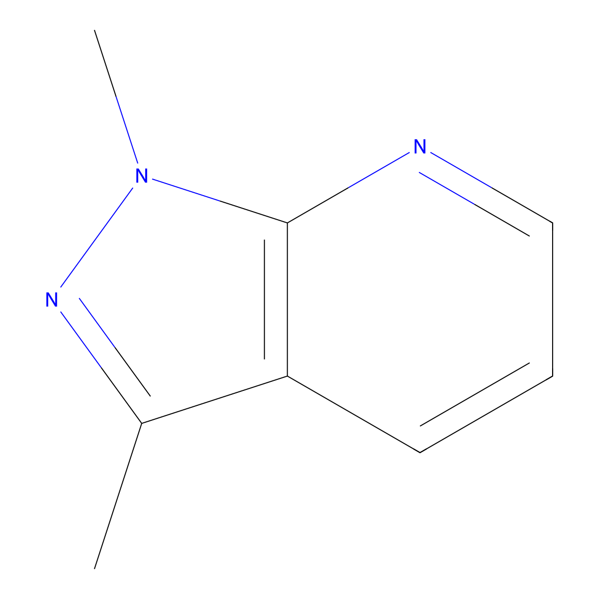 1,3-Dimethyl-1H-pyrazolo[3,4-b]pyridine molecular structure, CAS 116834-97-0