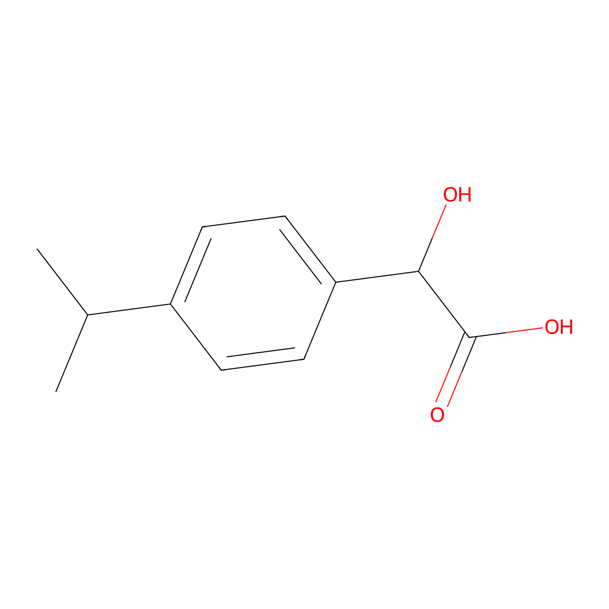 (2S)-2-hydroxy-2-[4-(propan-2-yl)phenyl]acetic acid molecular structure, CAS 116836-56-7