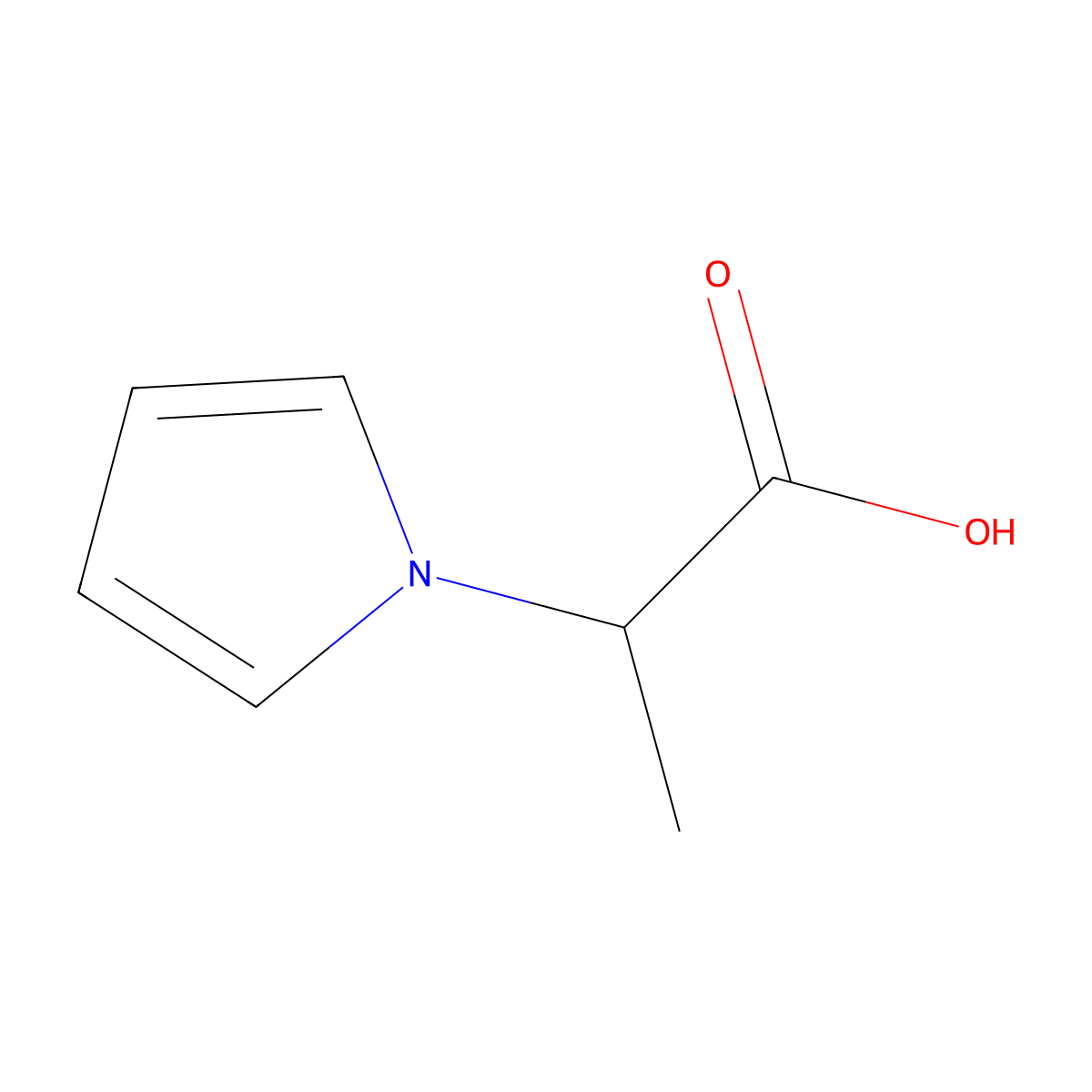 (2S)-2-(1H-Pyrrol-1-YL)propanoic acid molecular structure, CAS 116838-52-9
